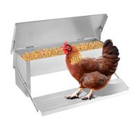 Automatic Poultry Feeder with Treadle Operation, Weatherproof and Rat Proof Design, Ideal for Chickens, Ducks, and Turkeys