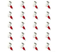 Automatic Poultry Waterer Nipple Drinker Kit For Quail Ducks Geese Turkeys Chickens Plastic T Type Connector Set Red And White Farm Bird Drinking System Accessories 20 Or 40 Pieces(20pcs)