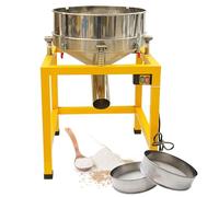 Automatic Powder Sifter Machine, Electric Flour Sifter, 50W/70W Stainless Steel Commercial Sieve Shaker Vibrating Machine, with 40 and 100 Mesh, for Granule Powder Grain