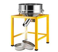 Automatic Powder Sifter Machine, Electric Sieve Shaker, Stainless Steel Flour Sifter with 40 & 100 Mesh for Baking, Powder, Grain, and Food Processing