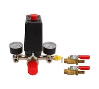 Automatic Pressure Switch Union Style Ball Valve Air Compressor Pressure Switch Control Valve 0 to 180PSI for Industrial Air Compressors Zinc Alloy Brass ABS