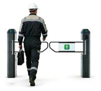Automatic Public Entrance Turnstile with Radar Detection Swing Gate with Voice LED Indicators One-Way Access