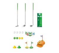 Automatic Putting Mat Indoor/Outdoor Practice With 3 Stainless Steel Putters Alignment Mat Animal Theme For Family Games & Skill Training (Yellow, One Size)