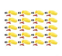 Automatic Quail and Pigeon Waterer, Bird Drinking Fountain with Continuous Supply, Easy Clean Poultry Feeder for Aviary Backyard, Yellow, Multiple Pack Options(20-piece set)