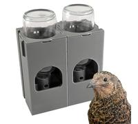 Automatic Quail Waterer for Small Poultry - No Mess, Stay Clean - Modular Bird Water Feeder - Expandable System for Indoor & Outdoor Use - Various Mounting Options - Made in UK - 2 Pack (2025)