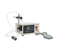 Automatic Quantitative Liquid Filling Machine Digital Control Bottle Filler Liquid Filling Machine, Single Head Machine with Mesh Filters for Fill Water, Beverages, Drinks, Condiments, 5ml-2000ml