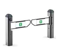 Automatic Radar Swing Gate for Supermarkets, One-Way Access Control Turnstile with 3-Color Light & Reverse Alarm, Adjustable Speed & Sensing(A)