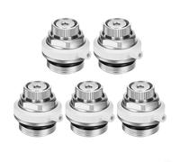 Automatic Radiator Exhaust Valve, 1/2" Copper Brass Heating System Air Vent, Self-Sealing Threads Quick Vent, Function Temperature Resistant 115°C, Pressure 8.5 Bar(5PCS)