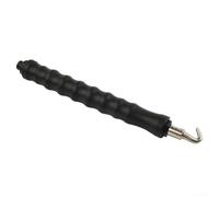 Automatic Rebar Tie Wire Twister Tool, 12 Inch Semi-Automatic Carbon Steel Wire Tying and Stranding Hook with Rubber Handle for Concrete Construction(A)