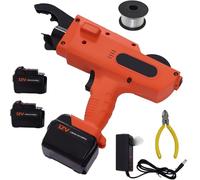 Automatic Rebar Tying Machine, Handheld Rebar Tier Gun, Use 6-80mm Wire, Steel Bar Rod Tying Binding Tool, with 2 High Capacity Batteries, for Building Market Steel Bar(34mm(1.34in)) ( 60mm(2.36in))