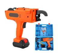 Automatic Rebar Tying Machine, Handheld Steel Rod Bending and Binding Tool for Civil Construction, Floor Heating Mesh, 8-34mm Rebar