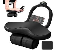 Automatic Rebound Abdominal Roller, Abdominal Roller with Timer and LCD Display, Three-Wheel Abdominal Trainer for Home with Phone Holder, AB Roller with Elbow Support, Non-Slip Quiet, 250 kg Load
