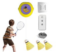 Automatic Rebound Badminton Coach, Elastic Badminton Trainer Set - Elastic Bounce Training Tool - Adjustable Badminton Training Kit - Training Kit for and