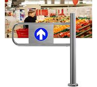 Automatic Rebound Swing Gate, 50-100cm 1-Way Entrance Door, Manual 90° Open Pedestrian Gate for Supermarket, Factory Aisle, Park Aisle
