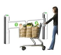 Automatic Rebound Swing Gate, 90° Electric Turnstile Access Control | Automatic Rebound Swing Gate with Electric Radar Sensor for Efficient Access Control in Malls, Airports & Stadiums
