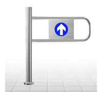 Automatic Rebound Swing Gate - 90° One-Way inless Steel Door for Retail Stores & Malls - Entrance/Exit Device, 97x58cm