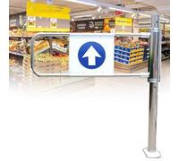 Automatic Rebound Swing Gate - One-Way Entrance, Manual 90° Open Pedestrian Gate for Markets, Parks, and Aisles - Durable, Secure, Easy Access Solution