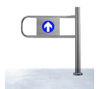Automatic rebound swing gate, self-closing, one-way access control for markets, libraries, and public spaces, easy installation, durable and safe barrier system