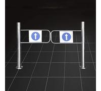 Automatic Rebound Swing Gate, Spring-Loaded Automatic Closure 1-Way Door, Entrance And Exit Device, For Warehouse, Library, Shop, Retail Environments(2x1m/6.56x3.28ft)