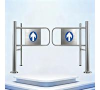 Automatic Rebound Swing Gate, Spring-Loaded Safety Gate for Supermarkets, Self-Closing One-Way Door, Durable Stainless Steel Barrier, Access Control Door (190cm x 100cm)