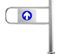 Automatic Rebound Swing Gate, Stainless Steel One-Way Entrance Gate with Spring for Supermarket, Store, Library, Factory Aisle