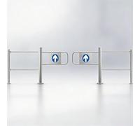 Automatic Rebound Swing Gate,Supermarket Metal Manual Swing Gate,Warehouse Automatic Closing Unidirectional Fence Door,1-Way Manual 90° Pedestrian Access Door with Spring for Store(140cm/55.1in)