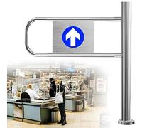 Automatic Rebound Swing Gate with Spring, Stainless Steel Barricade, 90° One-Way Entrance Safety Gate, Auto Closing Passage Device