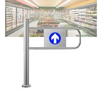 Automatic Rebounding Swing Gate Stainless Steel Wide One-Way Access Door for Supermarket Entry Secure Storefront Entrance Self-Closing Safety Gate