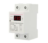 Automatic Recovery Voltage Protector, Single Phase Overvoltage Undervoltage Protection Device Circuit Reconnect Switch, for Home Appliances Circuit Surge Arrester 230V(40A)