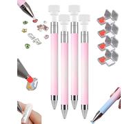 Automatic Refillable Wax Pen, 2025 New Diamond Art Refillable Wax Pen, Diamond Art Pens Tools for Nail DIY Craft, Precisely Pick up Rhinestones, Gems & Nail (4 * B)
