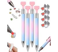 Automatic Refillable Wax Pen, 2025 New Diamond Art Refillable Wax Pen, Diamond Art Pens Tools for Nail DIY Craft, Precisely Pick up Rhinestones, Gems & Nail (4 * A)