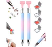 Automatic Refillable Wax Pen, 2025 New Diamond Art Refillable Wax Pen, Diamond Art Pens Tools for Nail DIY Craft, Precisely Pick up Rhinestones, Gems & Nail (2 * A)