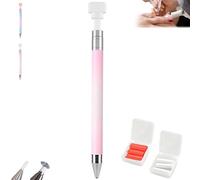 Automatic Refillable Wax Pen, Diamond Art Painting Pen with Wax Pencil for Rhinestones, Nail Art DIY Crafts, Jewelry Making and Diamond Painting Tools (White-pink gradient)