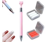 Automatic Refillable Wax Pen Diamond Art, Refillable Diamonds Art Pen with 6 Additional Wax Refills, DiamondArts Pens for DIY Craft & Dot Arts Projects & Jewelry Making & NailArt