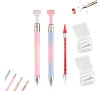 Automatic Refillable Wax Pen, Diamond art refillable wax pen, Precision Upgrade Diamond Painting Pen for Rhinestones, Nail Art, Jewelry Making & DIY Craft Tools (2pc-04)
