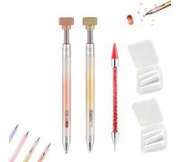 Automatic Refillable Wax Pen, Diamond art refillable wax pen, Precision Upgrade Diamond Painting Pen for Rhinestones, Nail Art, Jewelry Making & DIY Craft Tools (2pc-01)