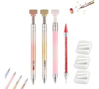 Automatic Refillable Wax Pen, Diamond art refillable wax pen, Precision Upgrade Diamond Painting Pen for Rhinestones, Nail Art, Jewelry Making & DIY Craft Tools (3pc-01)