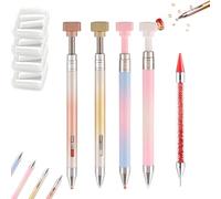 Automatic Refillable Wax Pen, Diamond art refillable wax pen, Precision Upgrade Diamond Painting Pen for Rhinestones, Nail Art, Jewelry Making & DIY Craft Tools (4pc)