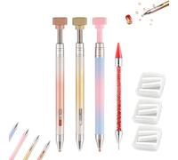 Automatic Refillable Wax Pen, Diamond art refillable wax pen, Precision Upgrade Diamond Painting Pen for Rhinestones, Nail Art, Jewelry Making & DIY Craft Tools (3pc-02)
