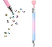 Automatic Refillable Wax Pen, Diamond Art Stylus, Upgrade Wax Pencil for Rhinestones Diamond Art Pens, Refillable Wa-x Pen for DiamondArt Nail DIY Craft and Nail Projects (Blue Pen)