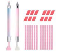 Automatic Refillable Wax Pen ，Nail Art Rhinestone Pens，Precision Wax Pencil Nails Gems Picker，Upgrade Refillable for Diamond Art Nail DIY Craft，Comes with 102 additional wax fillers (AB)