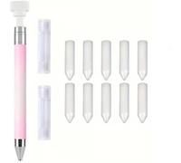 Automatic Refillable Wax Pen, Pastimeamuse New Upgrade Automatic Refillable Wax Pen, Diamond Art Pen with Precision Wax, Nails Rhinestone Picker Tool for DIY Craft (White, Pink*2)