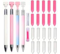 Automatic Refillable Wax Pen, Pastimeamuse New Upgrade Automatic Refillable Wax Pen, Diamond Art Pen with Precision Wax, Nails Rhinestone Picker Tool for DIY Craft (One of Each of The Four Colors)