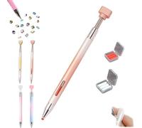 Automatic Refillable Wax Pen with Wax, Diamond Art Refillables Waxs Pens for Diy Crafts and Nail Art, Diamond Art Pens with Rotating Push Diy Accessories for Nails Rhinestone Picker Tool (D)