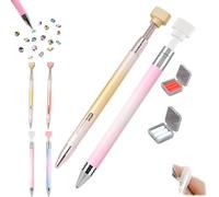 Automatic Refillable Wax Pen with Wax, Diamond Art Refillables Waxs Pens for Diy Crafts and Nail Art, Diamond Art Pens with Rotating Push Diy Accessories for Nails Rhinestone Picker Tool (BC)