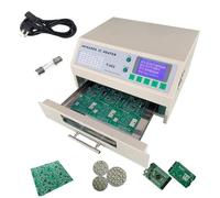 Automatic Reflow Machine with Hot Air Circulation, Desktop Reflow Oven for PCB Board SMD SMT BGA Rework, Infrared Heater Soldering Solution
