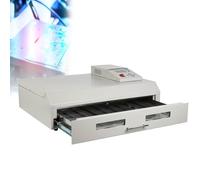 Automatic Reflow Machine with Hot Air Circulation for PCB Board SMD SMT BGA Rework, Desktop Soldering Oven with Infrared Heater