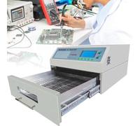 Automatic Reflow Oven, 800W/1500W/2500W Reflow Soldering Machine, 0-280°C Adjustable, 8 Predefined Temperature-Parameter Waves, Screen Display Smart Soldering Station, for Glass, Metal, Plastic