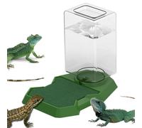 Automatic Reptile Water Dish - Bottle Feeder, Anti-Slip Large Capacity | Tortoise and Turtle Feeding Feature, Ideal Terrarium Tank Hydration, Dispenser Home Usage Scenario Lizards/Geckos/Hamsters