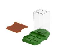 Automatic Reptile Water Dispenser, Waterer, Feeder, And Waterer with A Flat Design to Prevent Drowning of Bearded Dragon Turtles, brown